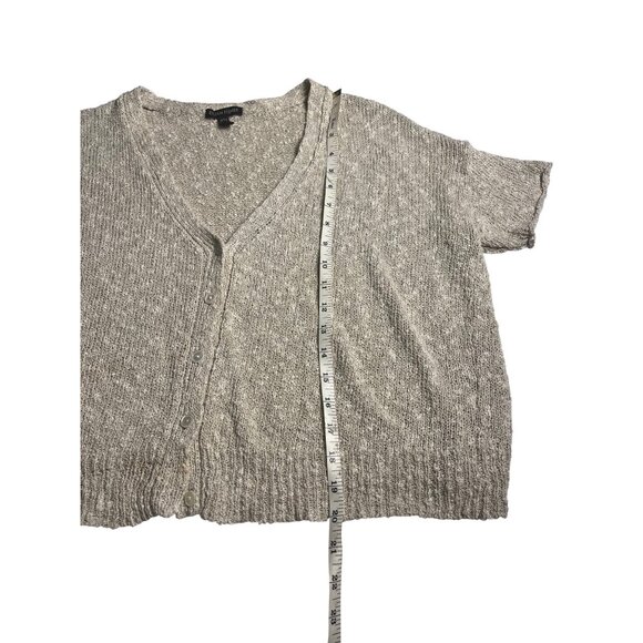 Eileen Fisher Button Front V-Neck Cardigan Sweater Womens XS Linen Blend Knit - Picture 8 of 10